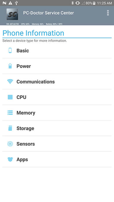 Service Center Android System Information